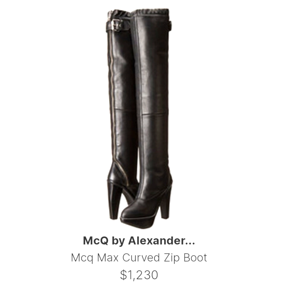 McQ Max Curved Zip boot - EU 40